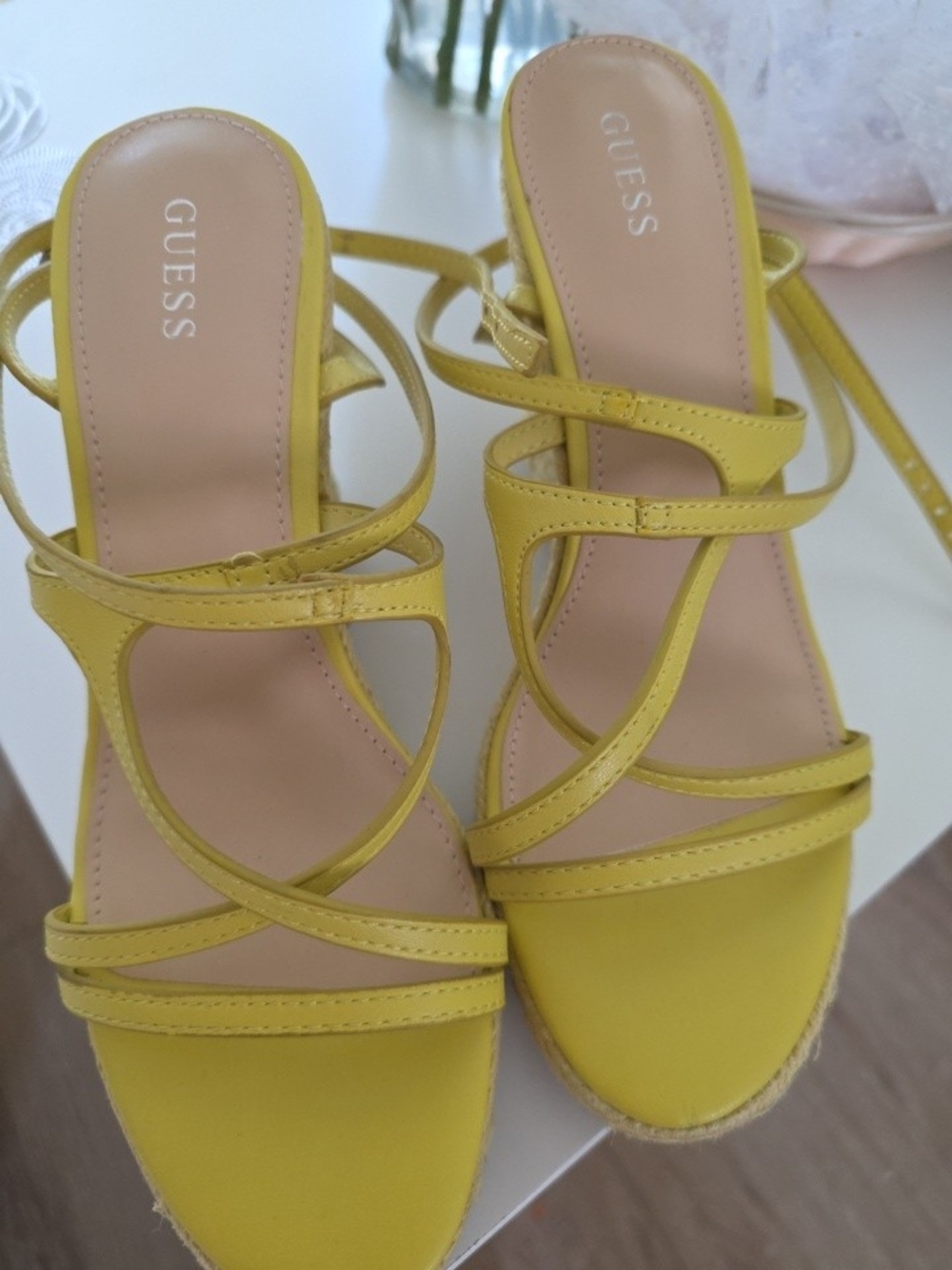 GUESS Yellow Strappy Women’s Sandals